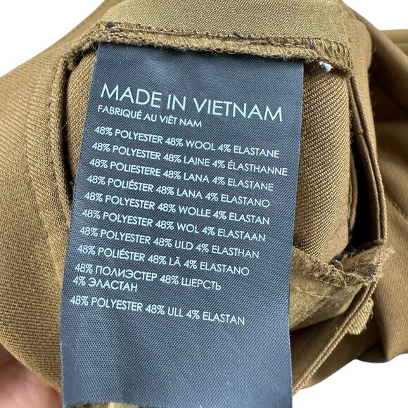 CLUB MONACO Brown Wool Blend Wide Leg Trouser Pants Women's Size 10 Career - Picture 7 of 8